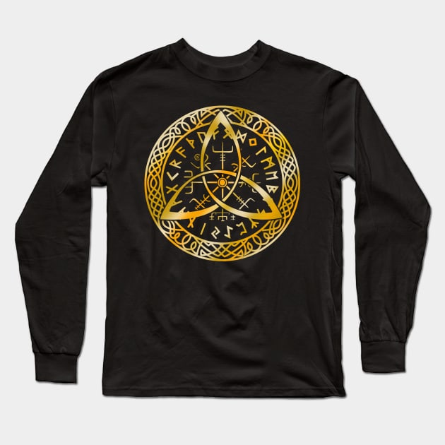 Nordic Viking Rune T-Shirt Long Sleeve T-Shirt by biNutz